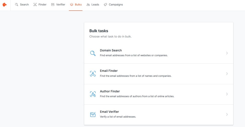 Hunter.io check multiple emails
